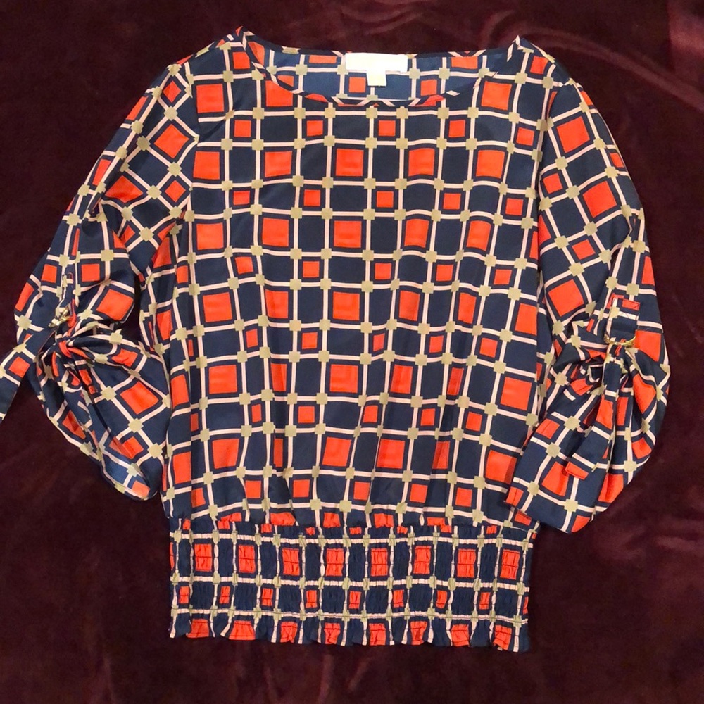 MICHAEL KORS GEOMETRIC BLOUSE